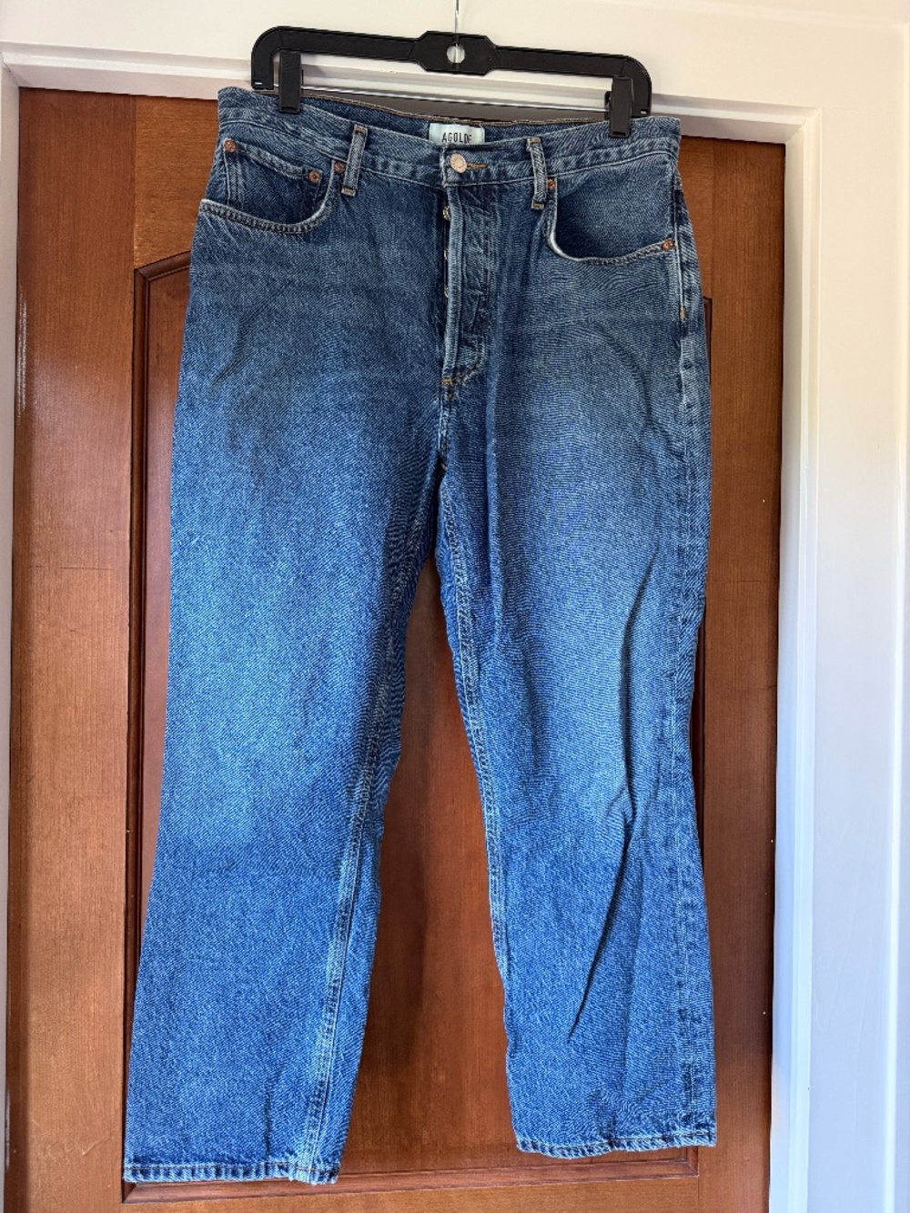 Agolde Riley High Rise Straight Crop Jeans